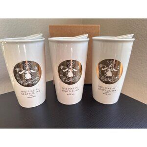 Limited Edition Starbucks Pike Place 12oz Double Wall  Travel Mug